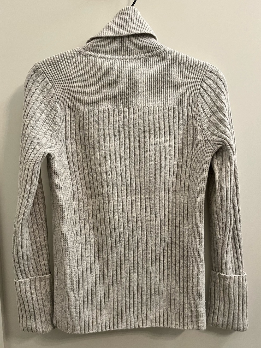 Club Monaco Gray Ribbed Turtle Neck Sweater - Picture 3 of 4